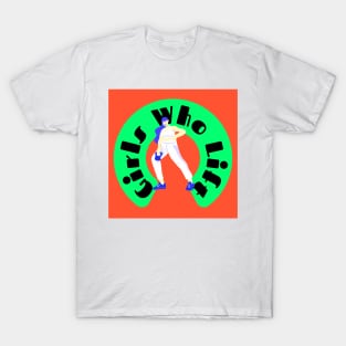 Girls Who Lift Orange & Green T-Shirt